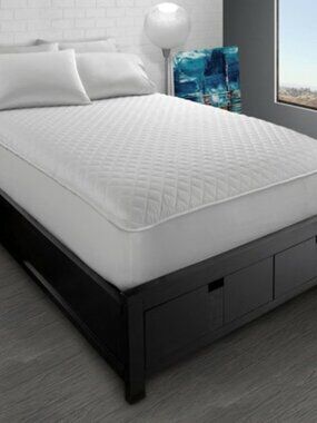 Ella Jayne Classic Quilted Mattress Protector, Twin - White